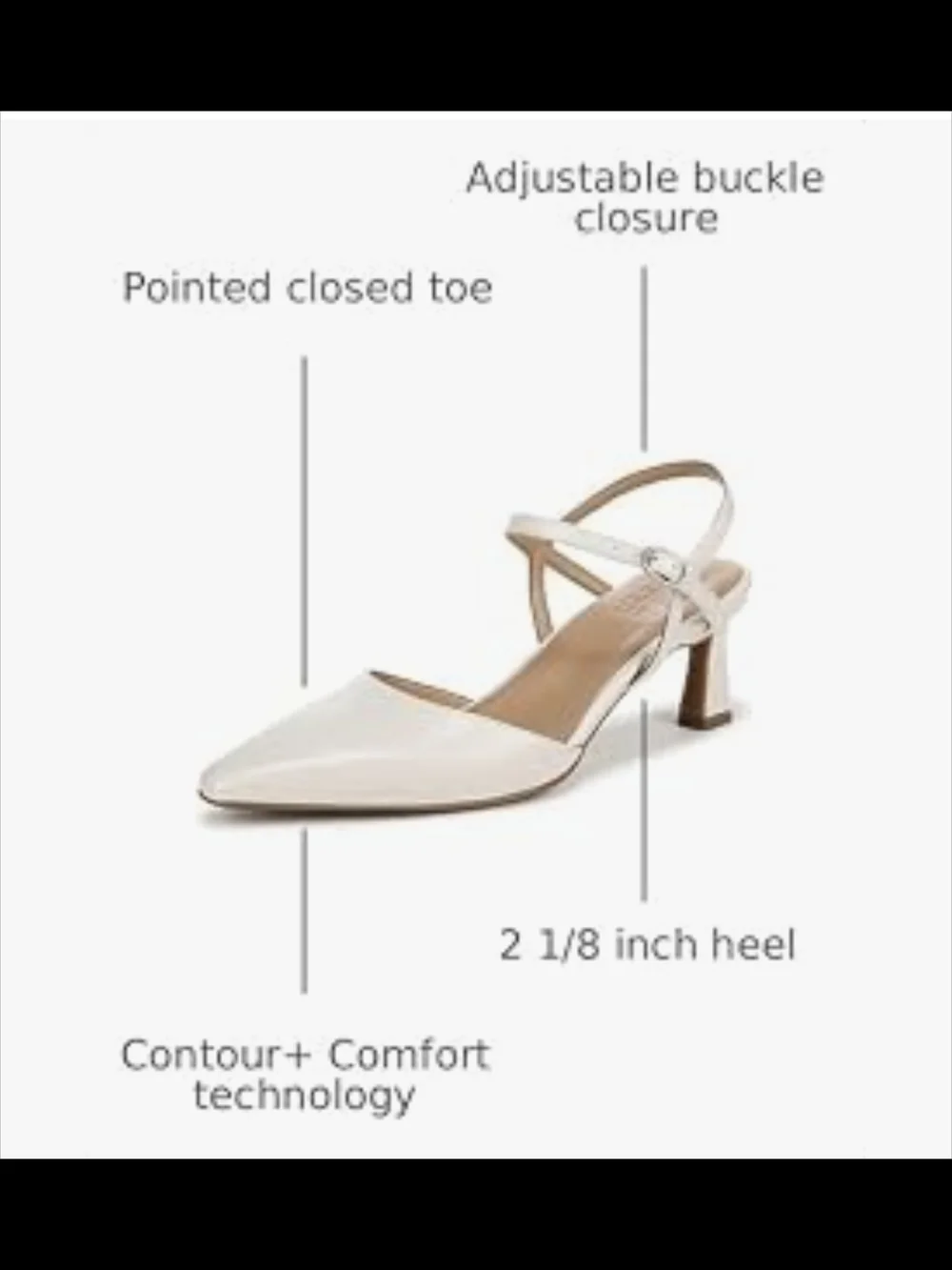 Naturalizer Tara Pump Warm White Glazed